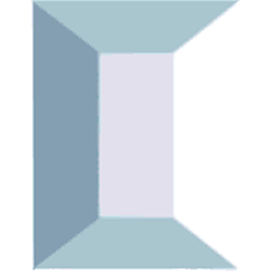 Bevel Clear Rectangle 1 1/2 x 2" - Stained Glass Express