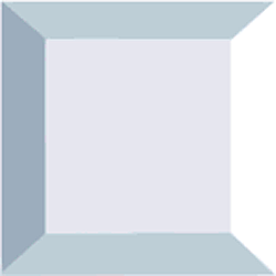 Bevel Clear Square 3" - Stained Glass Express