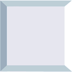 Bevel Clear Square 6" - Stained Glass Express