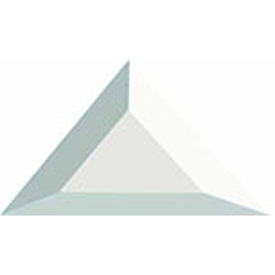 Bevel Clear Triangle 3"x 3" x 4 1/4" - Stained Glass Express