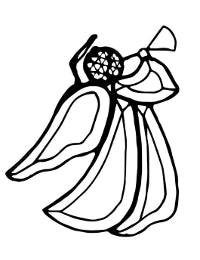 Bevel Cluster Angel with Horn (4mm) - Stained Glass Express