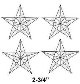 Bevel Cluster Star 2.75" - Stained Glass Express