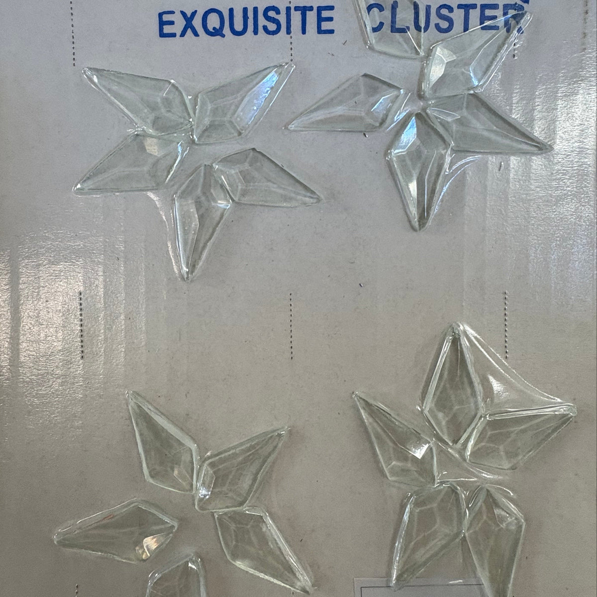 Bevel Cluster Star 2.75" set of 4