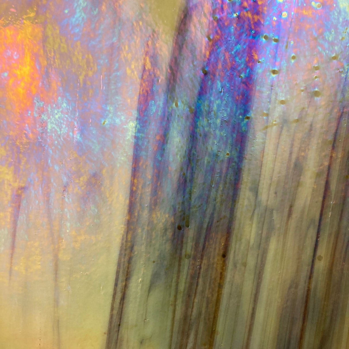 96 COE Oyster Pearl and Black Luminescent