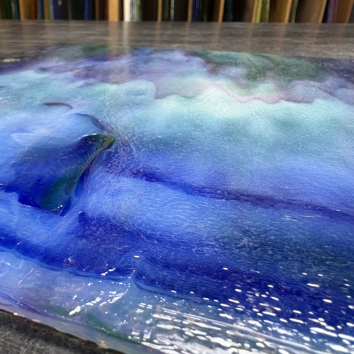 Blue, Sea Green, White, Gold Pink, Purple Granite