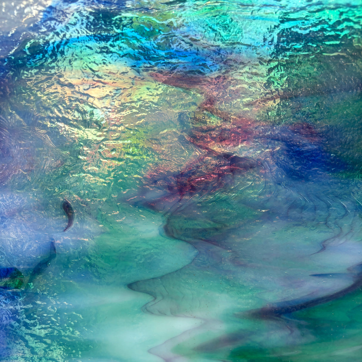 Blue, Sea Green, White, Gold Pink, Purple Granite