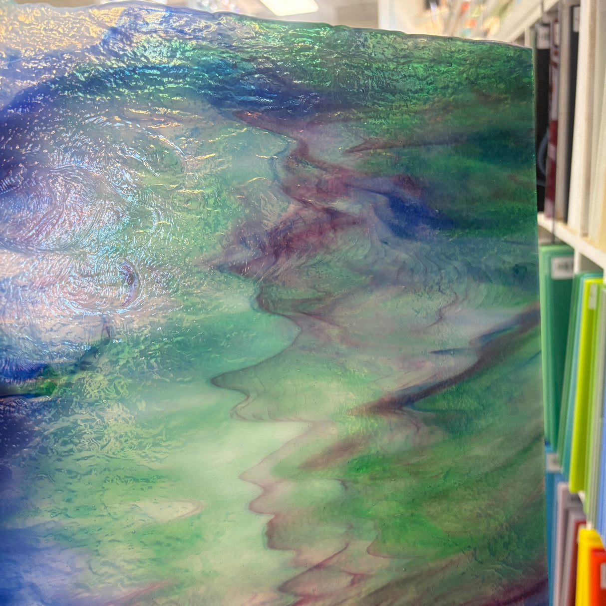 Blue, Sea Green, White, Gold Pink, Purple Granite