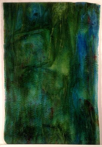 Blues & Grns w/ pk highlights Ripple Texture Stipple - Stained Glass Express