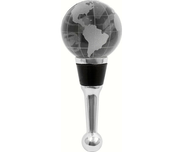 Bottle Stopper Crystal Globe - Stained Glass Express