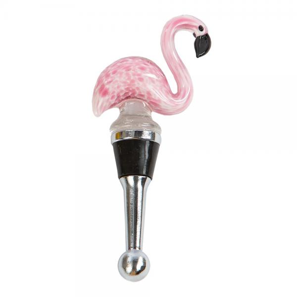 Bottle Stopper Flamingo - Stained Glass Express