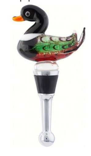 Bottle Stopper Mallard Duck - Stained Glass Express