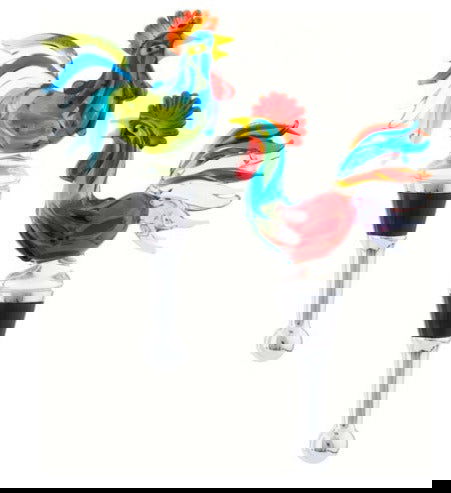 Bottle Stopper Rooster - Stained Glass Express