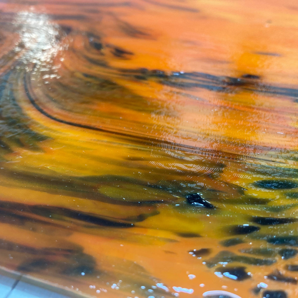 Orange Opal w/ Black Frit