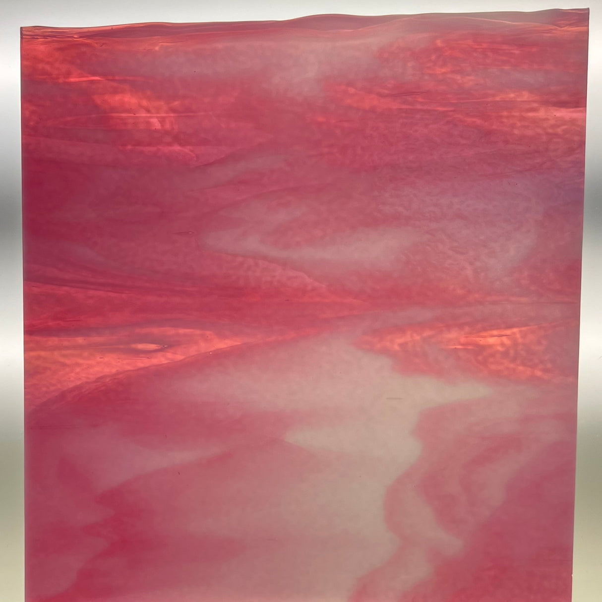 90 COE White Opal with Cranberry Pink