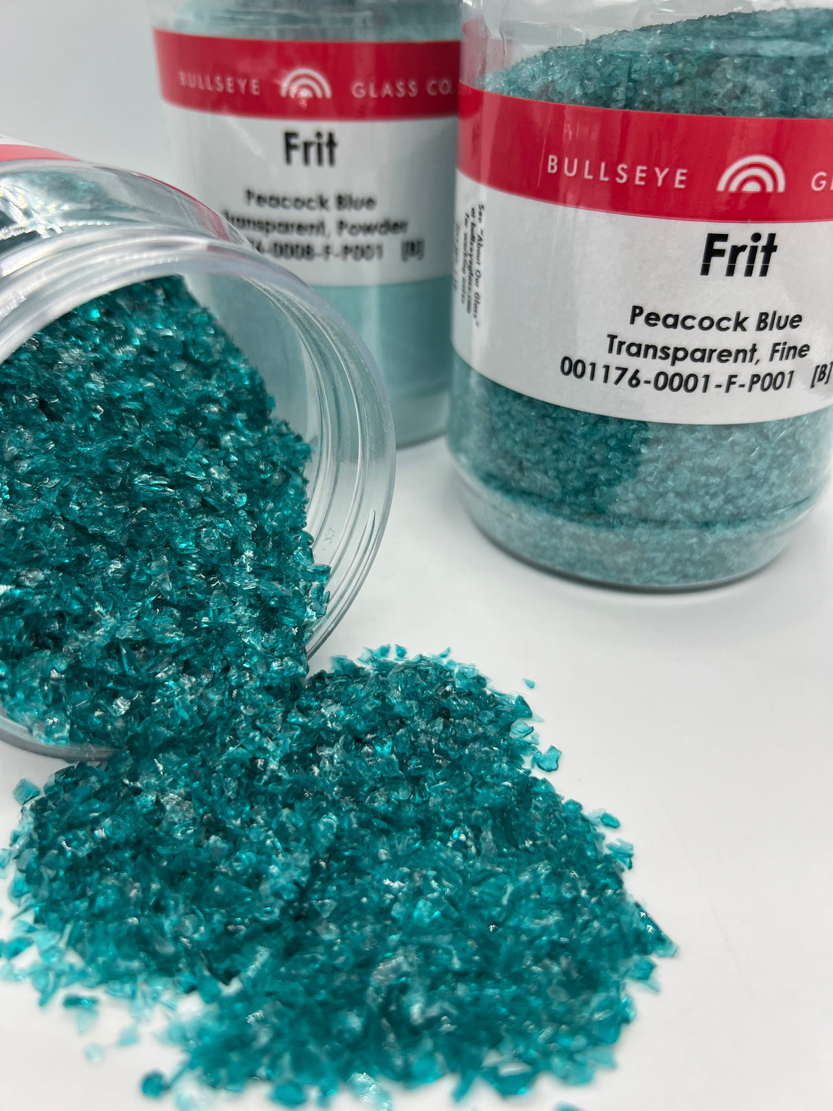 90 COE Frit Transparent Coarse Peacock Blue