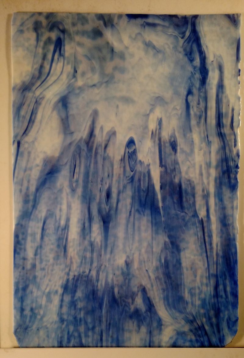 COBALT BLUE, WHITE OPAL MOT - Stained Glass Express