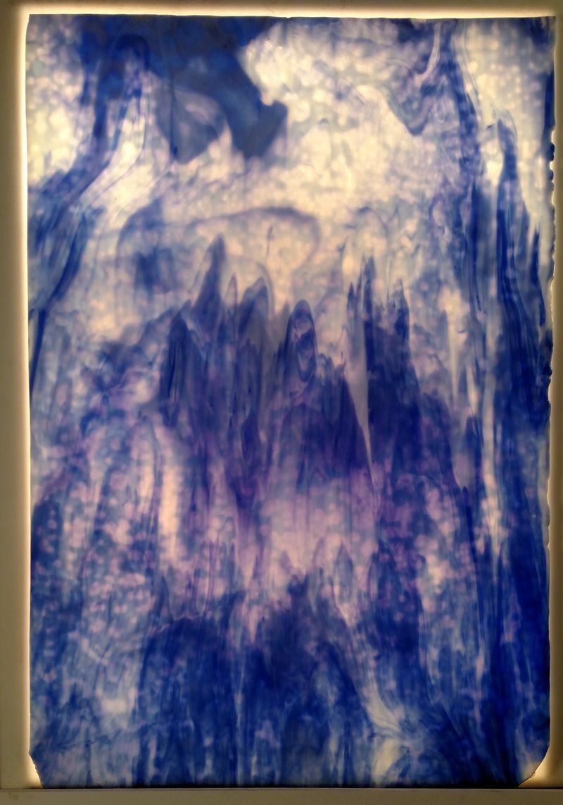 COBALT BLUE, WHITE OPAL MOT - Stained Glass Express