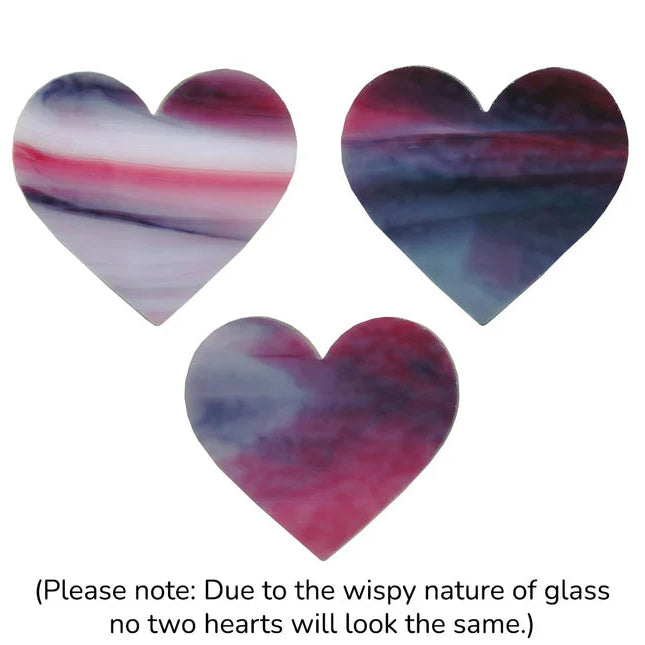 90 Coe Precut Heart Purple Streaky Limited