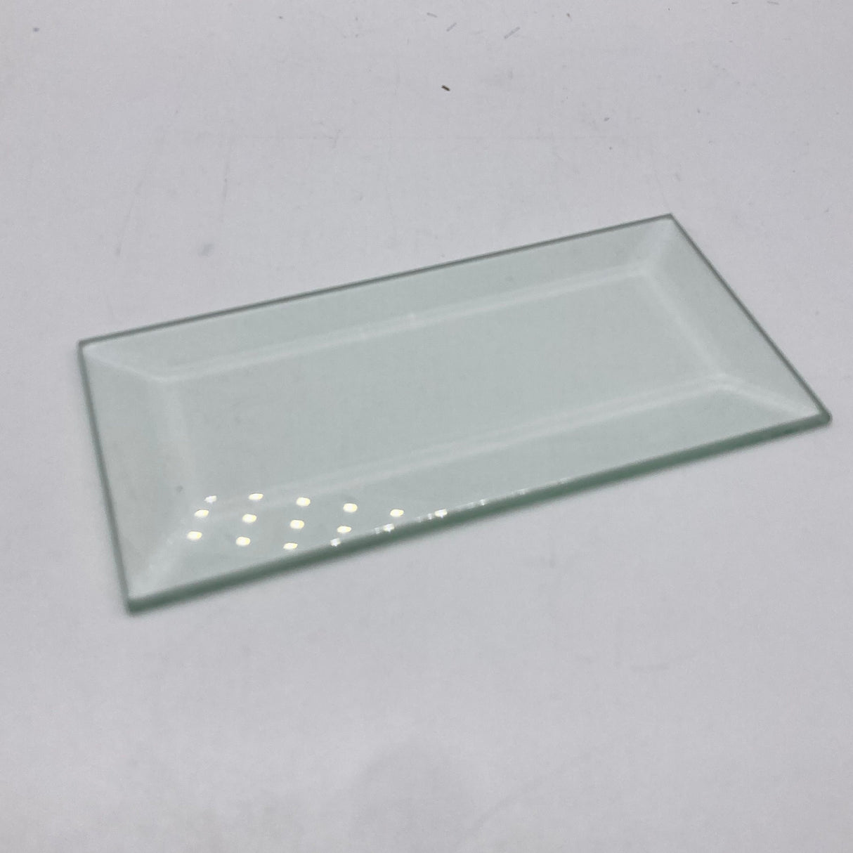 Bevel Clear Rectangle 1" x 2"
