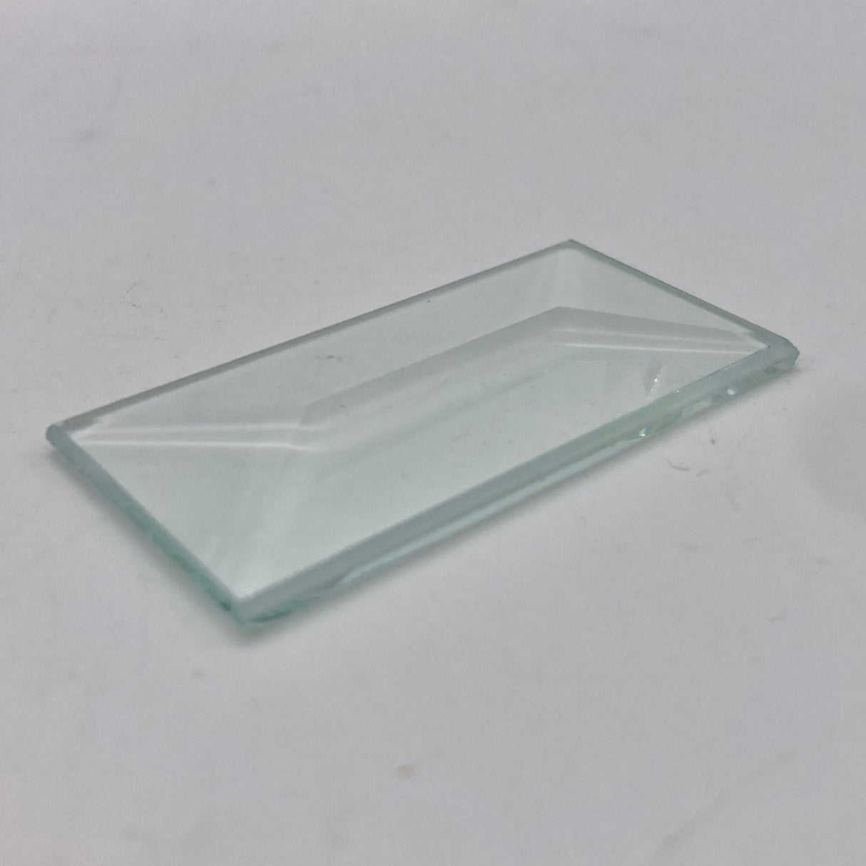Bevel Clear Rectangle 1" x 2"