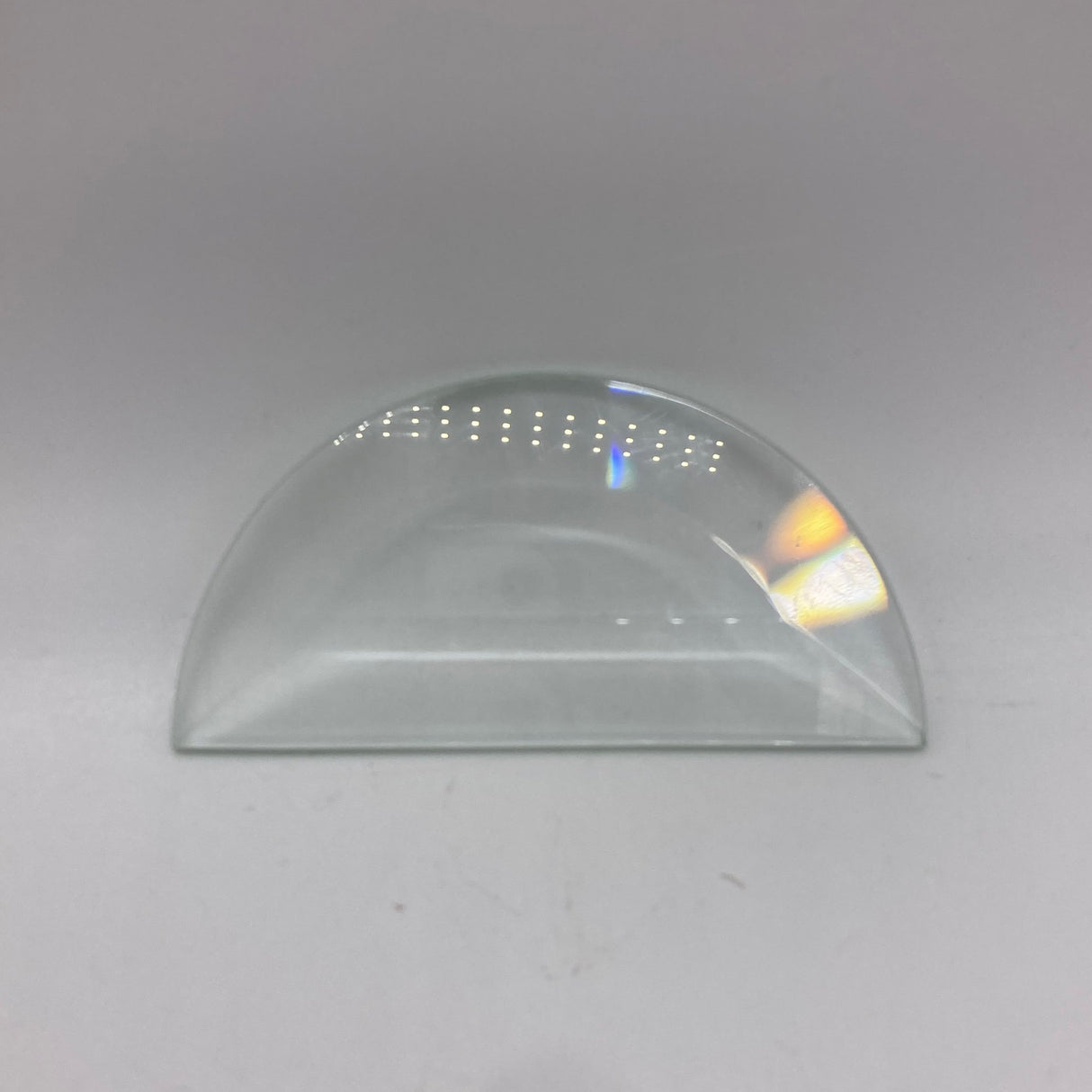 Bevel Clear Half Circle 3"