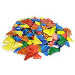 Cobblestones Brights Mix Glass Mosaic Tiles - Stained Glass Express