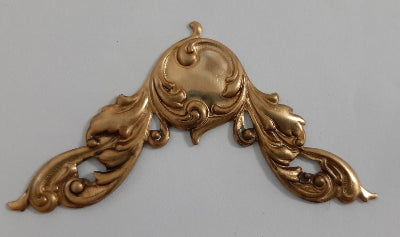 Corner Triangle Filigree Brass Medium - Stained Glass Express