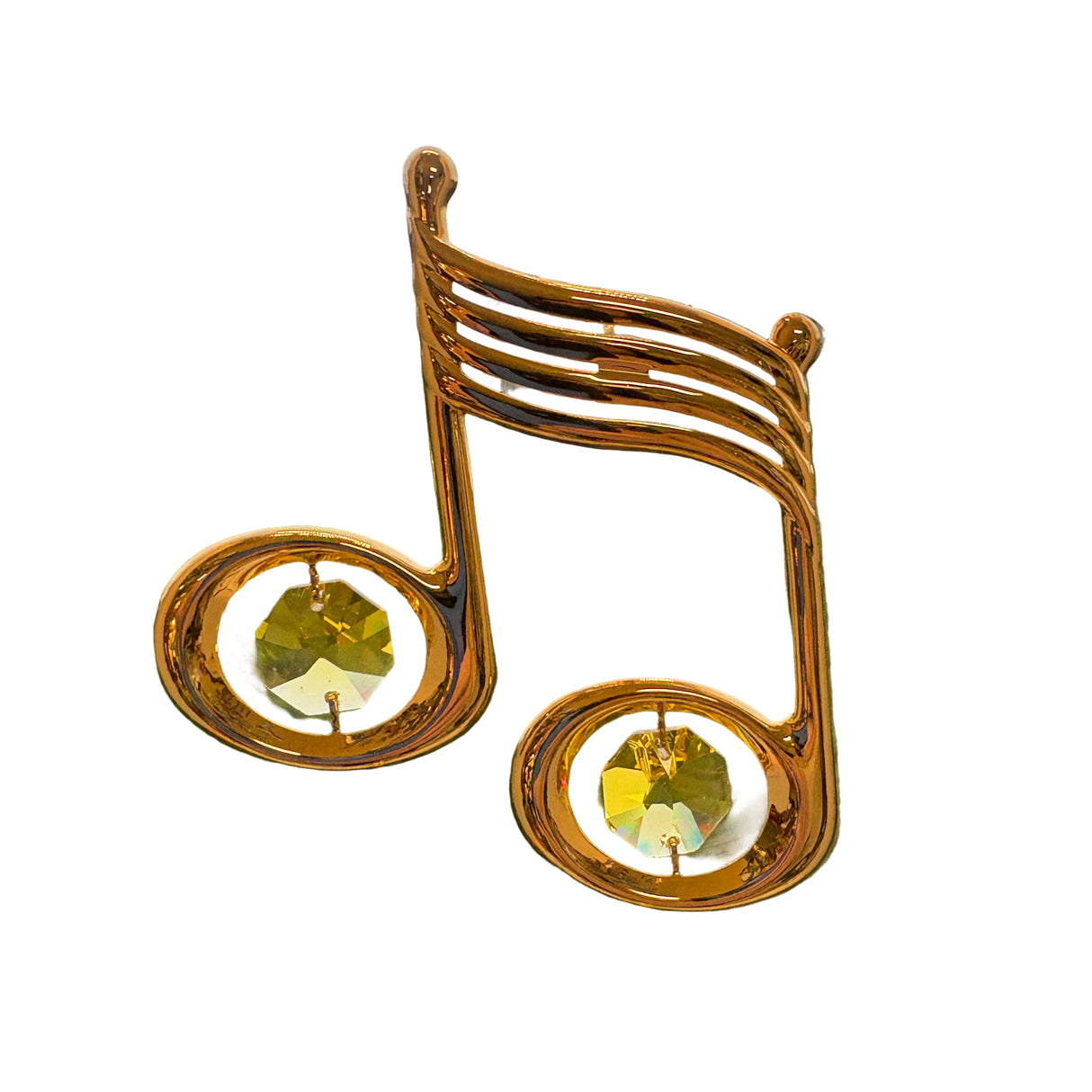 Crystal Swarovski in 24k Gold Plate Music Note