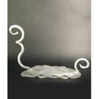 Curly Q Brushed Aluminum Art Stand - Stained Glass Express