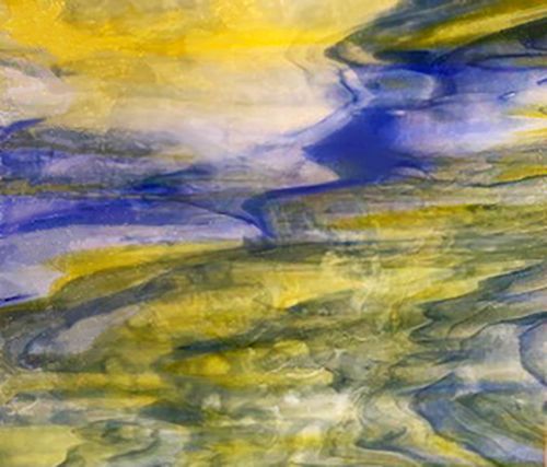 Blue, Green-Yellow, White Mottle