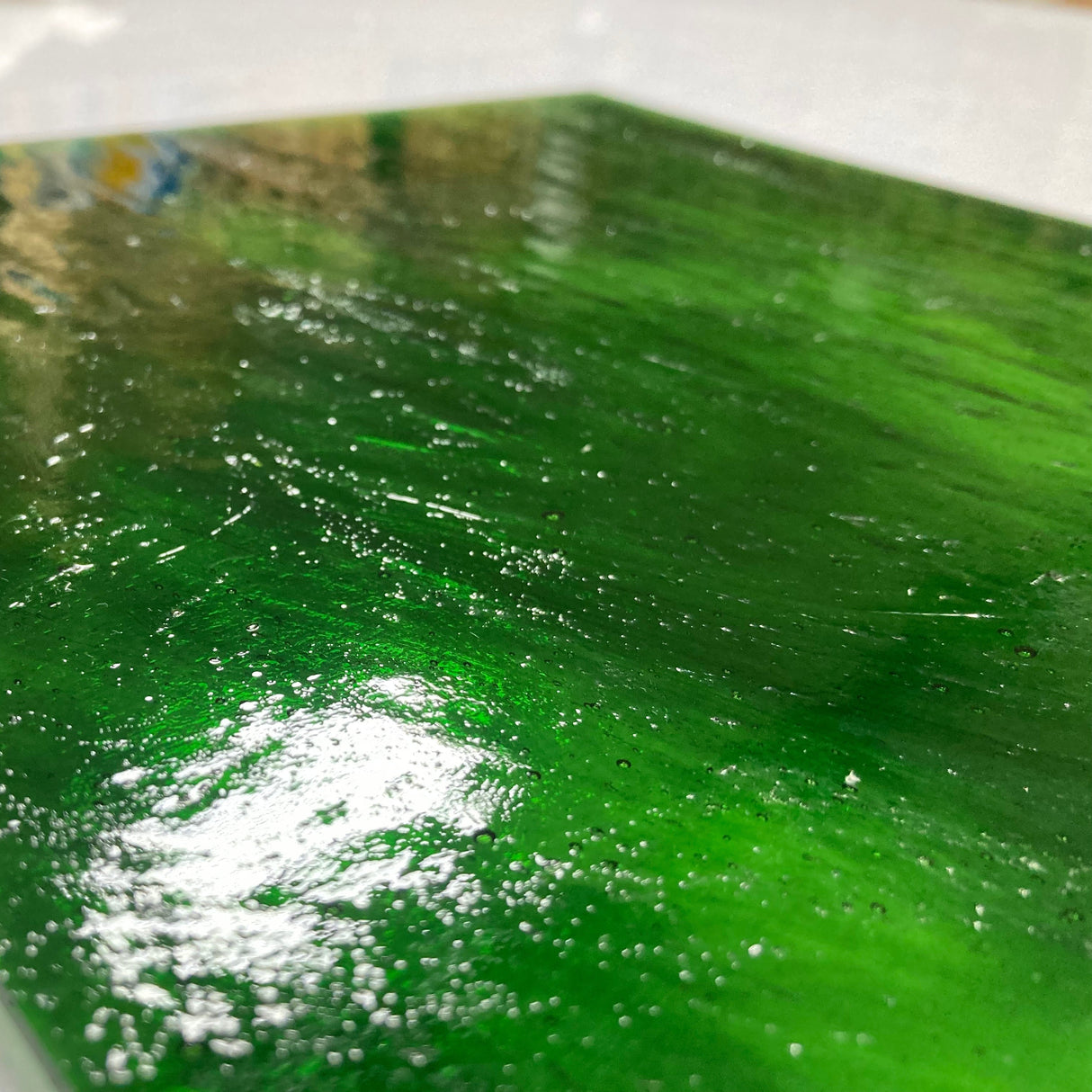 Dark Green and Clear Streaky