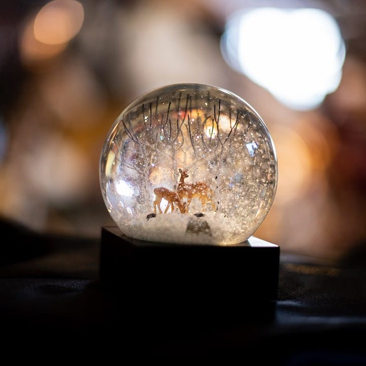 Deer In Woods Snow Globe