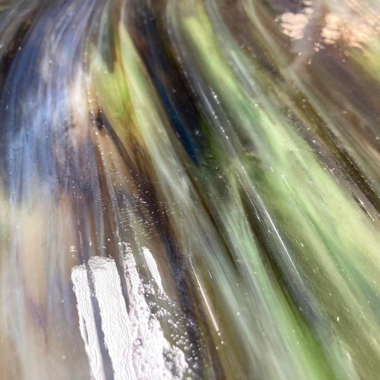 Dark Brown, Green and White Wispy Opal