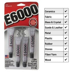 E6000 Glue .18 oz 4 pck