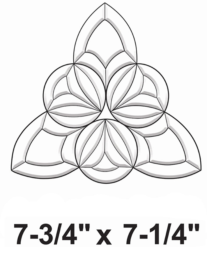 Bevel Cluster Celtic Tri-Circle