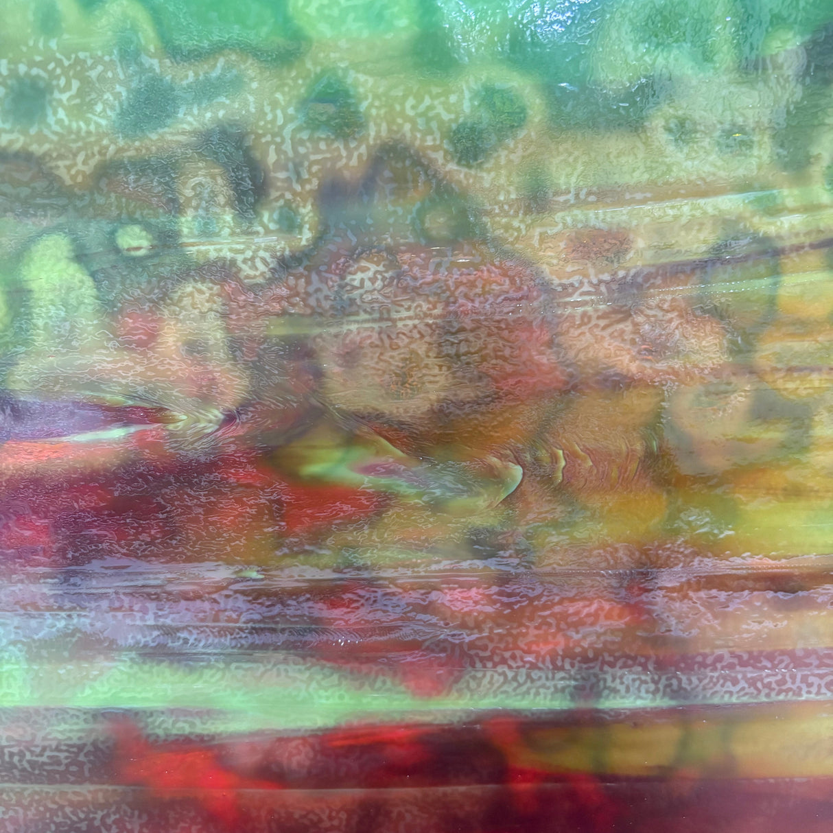 Emerald Green Opal, Red-Orange High Strike