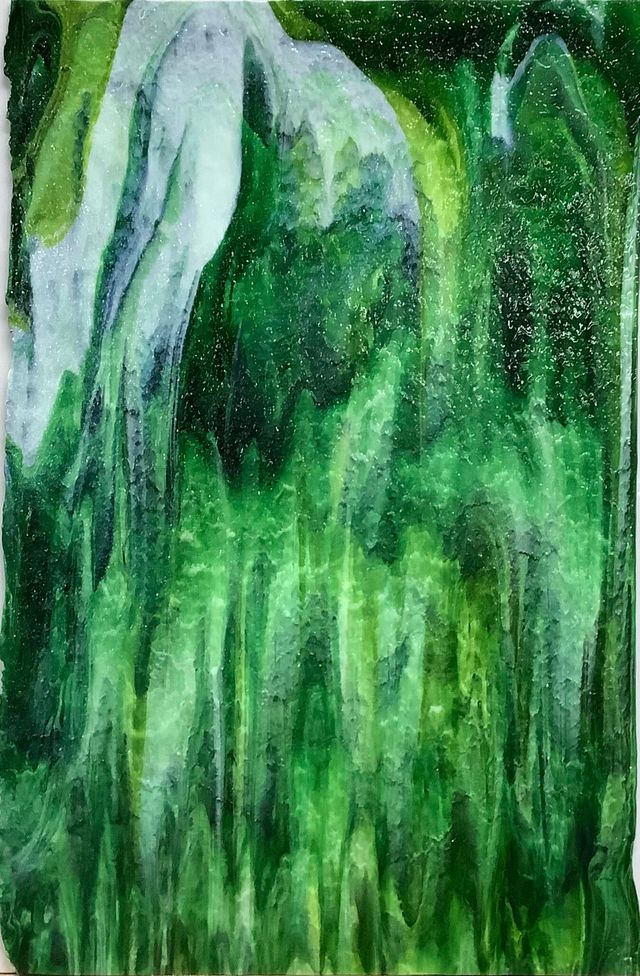 Emerald, Spring & Light Green Granite Textured - Stained Glass Express