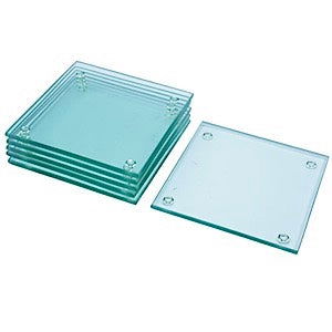 Etchable Glass Square Coasters, Set of 6 - Stained Glass Express