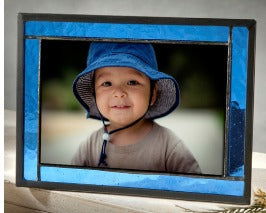 FRAME 5X7 BLUE - Stained Glass Express