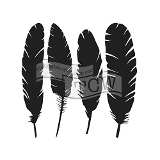 Feathers Fusing Stencil - Stained Glass Express