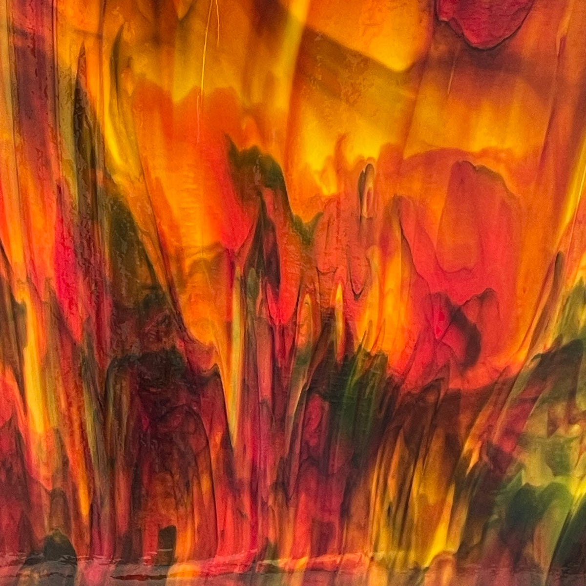 Fire on the Mountain Red, Yellow and Black Opal