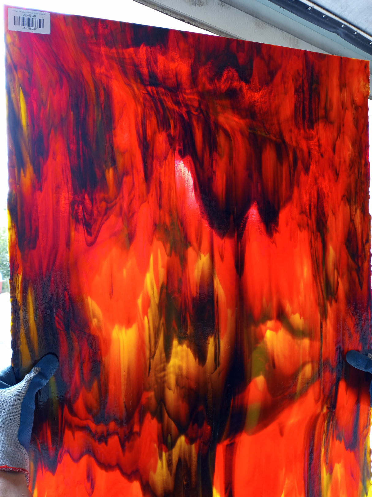 Fire on the Mountain Red, Yellow and Black backlit