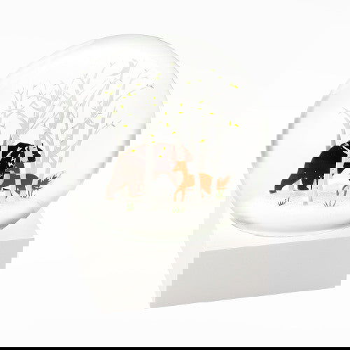 Fox and Bear Snow Globe - Stained Glass Express