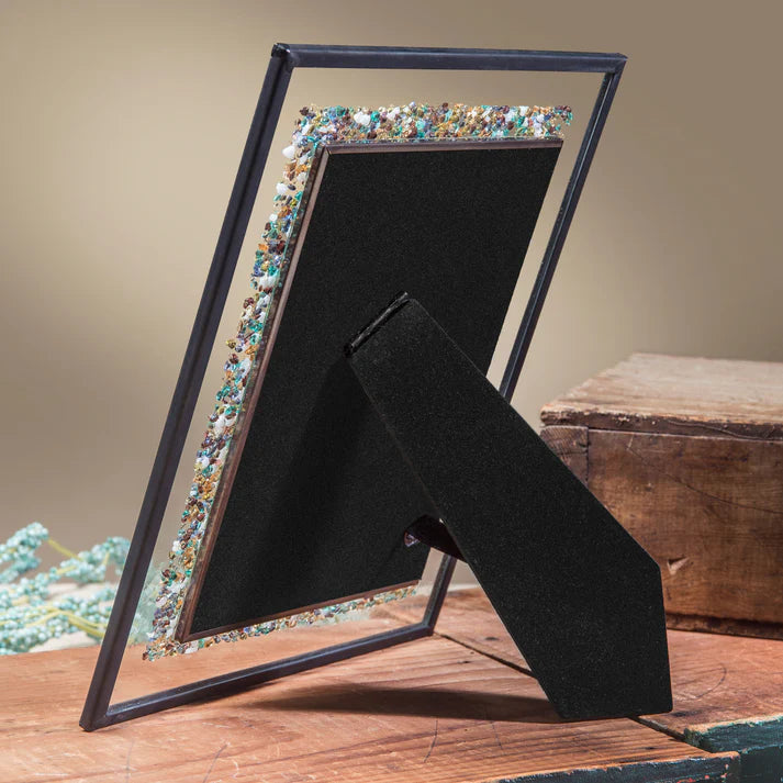 Frame 5x7 Fused Glass Chips on Clear