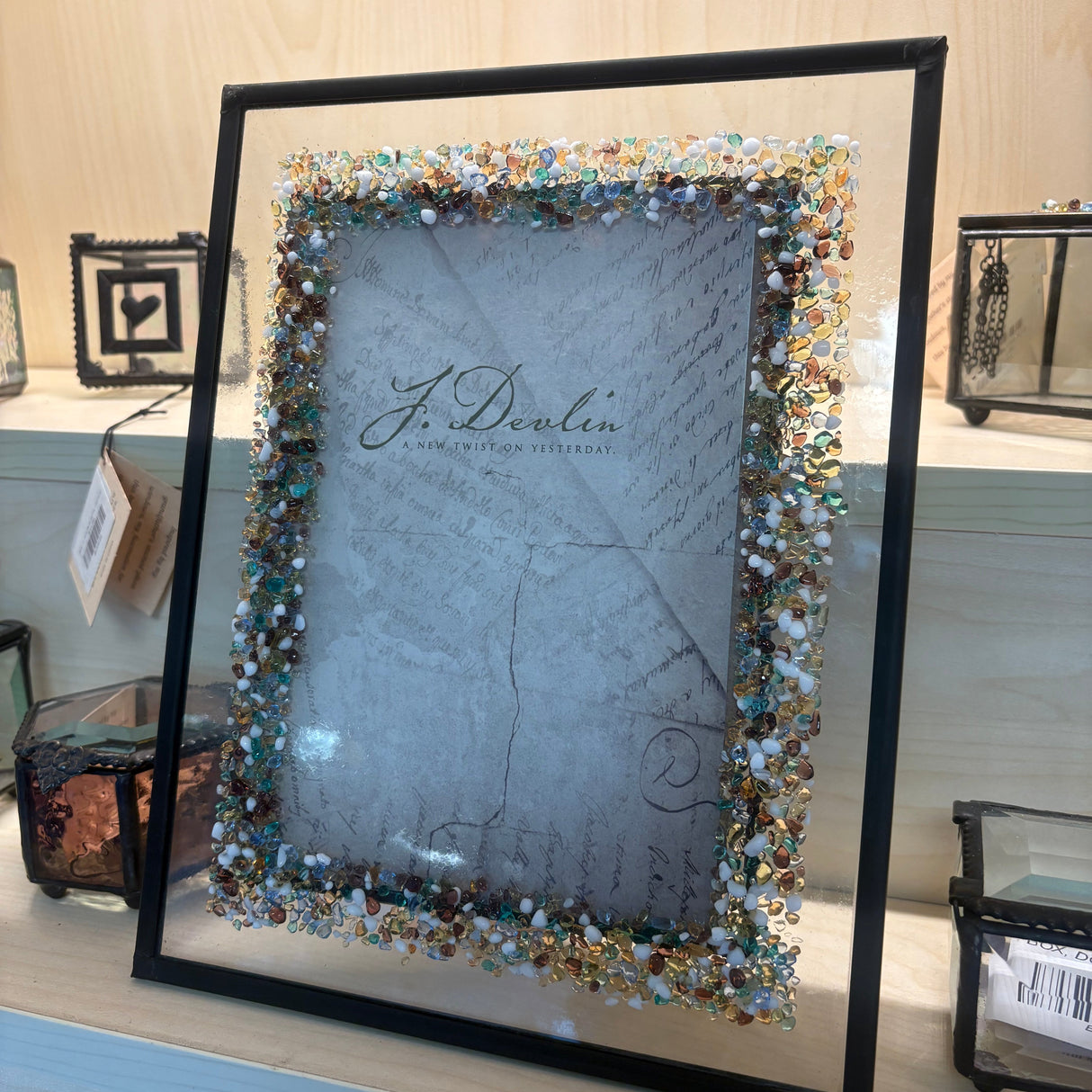 Frame 5x7 Fused Glass Chips on Clear