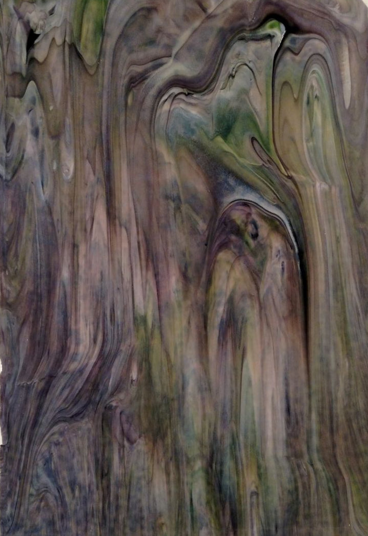 Full sheet Lav, Grn & Dk Grn Mottled Tiffany Reprod - Stained Glass Express