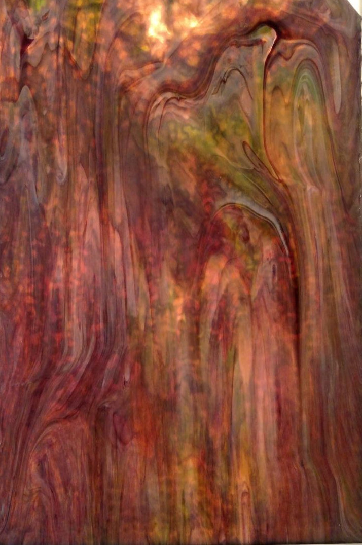 Full sheet backlit Lav, Grn & Dk Grn Mottled Tiffany Reprod - Stained Glass Express