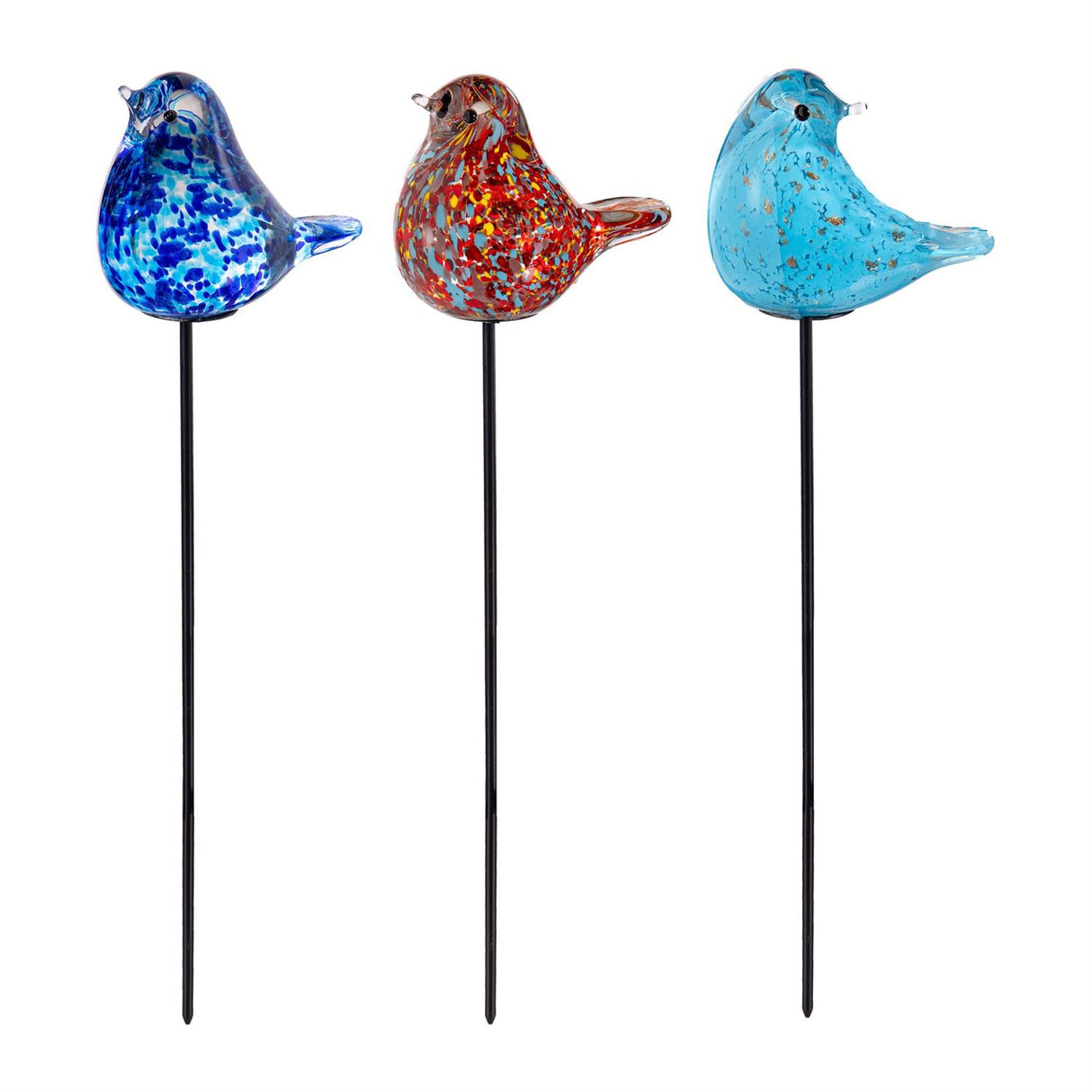 Bird Glass Plant Pick