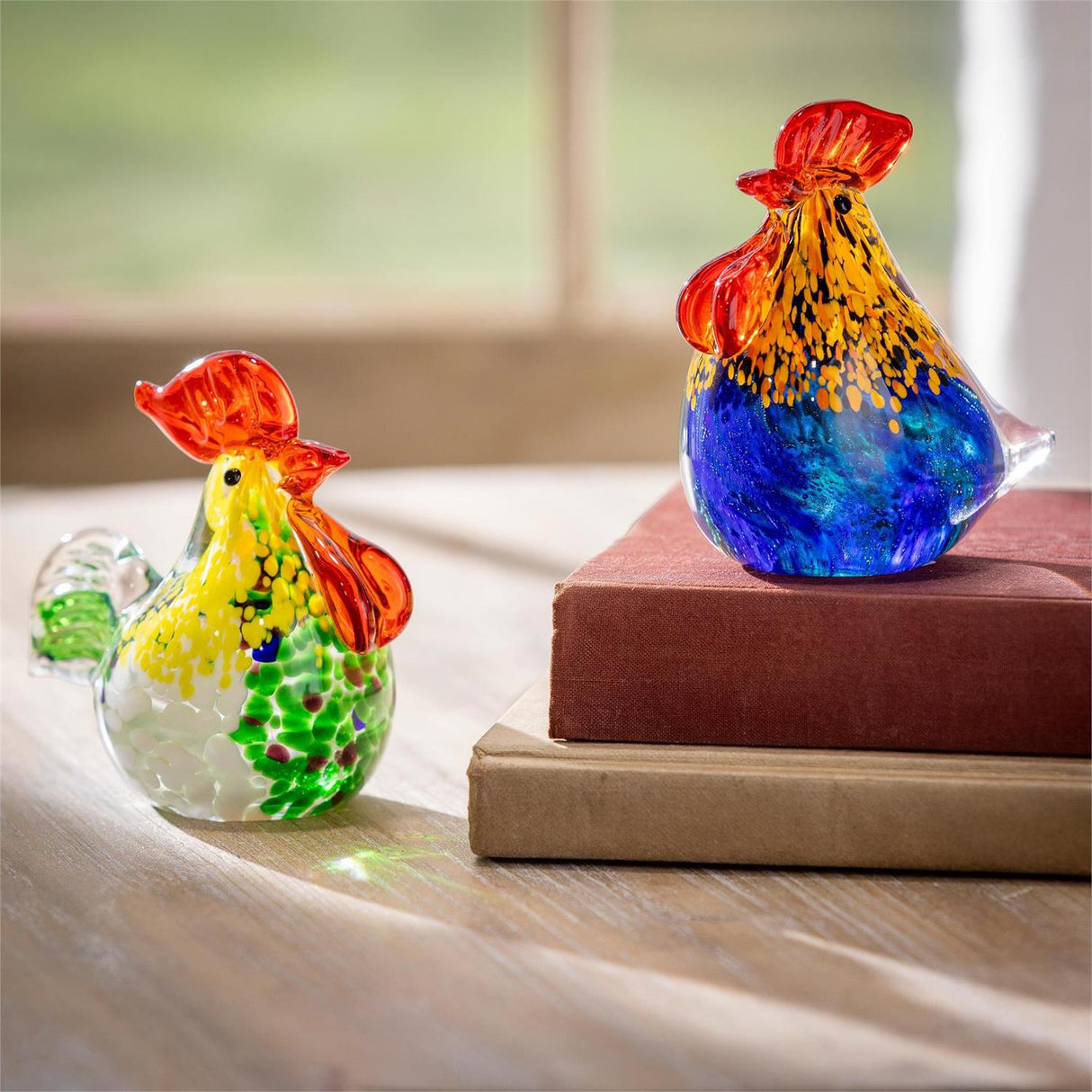 Glass Rooster 4"