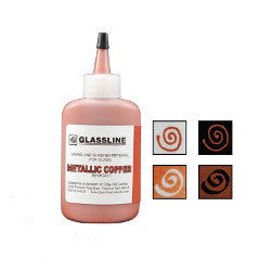 Glassline Fusing Paint Pen Metallic Copper - Stained Glass Express